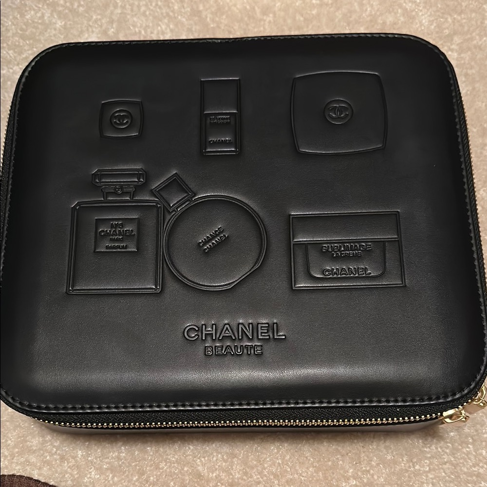 Chanel Black Cosmetic or Jewelry Case